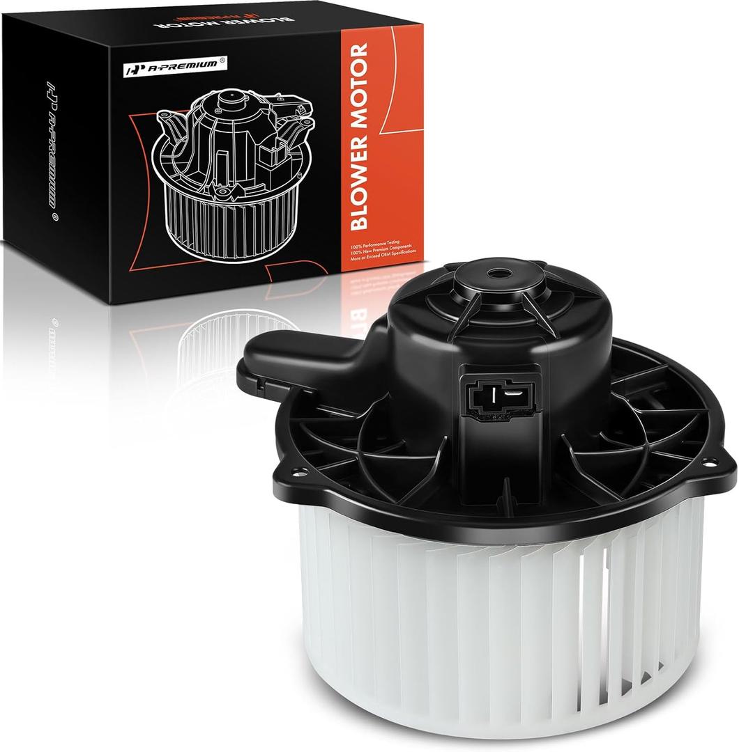 A-Premium HVAC Heater Blower Motor with Fan Cage Compatible with Hyundai Vehicles - 2007-2010 Elantra, 2007-2009 Santa Fe, 2009-2014 Genesis, 2007-2012 Veracruz, 2011-2013 Equus