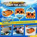Heavy-Duty Towable Tube for Boating, Boat Tubes with 840D Nylon Cover, Inflatable Water Sport Towables with Front Back Tow Points, Super Sofa Design, Size: 2 Rider