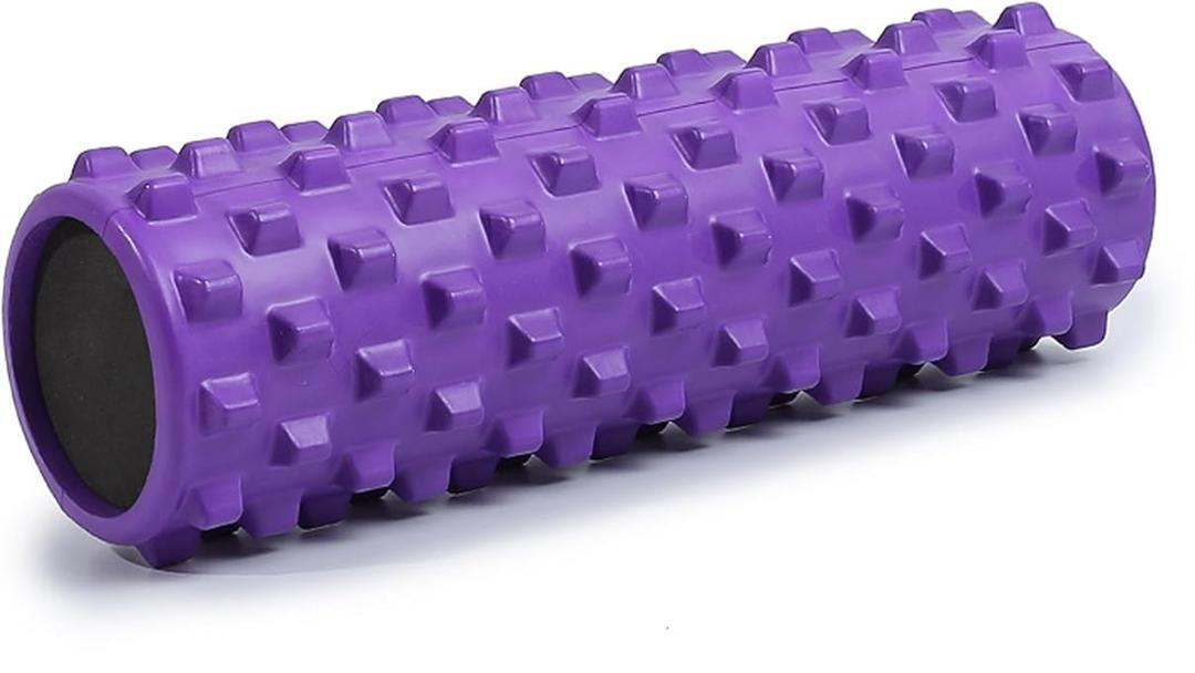 Prosource Sports Medicine Foam Roller 13" X 6" With Grid For Deep-Tissue Massage And Trigger-Point Muscle Therapy, Purple