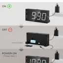 PPLEE Alarm Clock for Bedroom, 2 Alarms Loud LED Big Display Plug in Simple Basic Digital Clock with USB Charging Port, Adjustable Volume, Dimmable, Snooze for Deep Sleepers Kids Elderly Home Office (White)