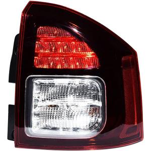 AMOPA amopacorp Right Passenger Side Rear Brake Stop Tail Light Compatible with 2014-2017 Jeep Compass Facelift Clear Red Lens Halogen Bulb