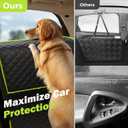 Pecute Back Seat Extender for Dogs 56.29 * 28.74 in, Car Window Fixing for Maximum Car Protection, Leather Fabric Dog Car Seat Cover for Back Seat, Waterproof, Scratch-Resistant, Support to 330 lbs