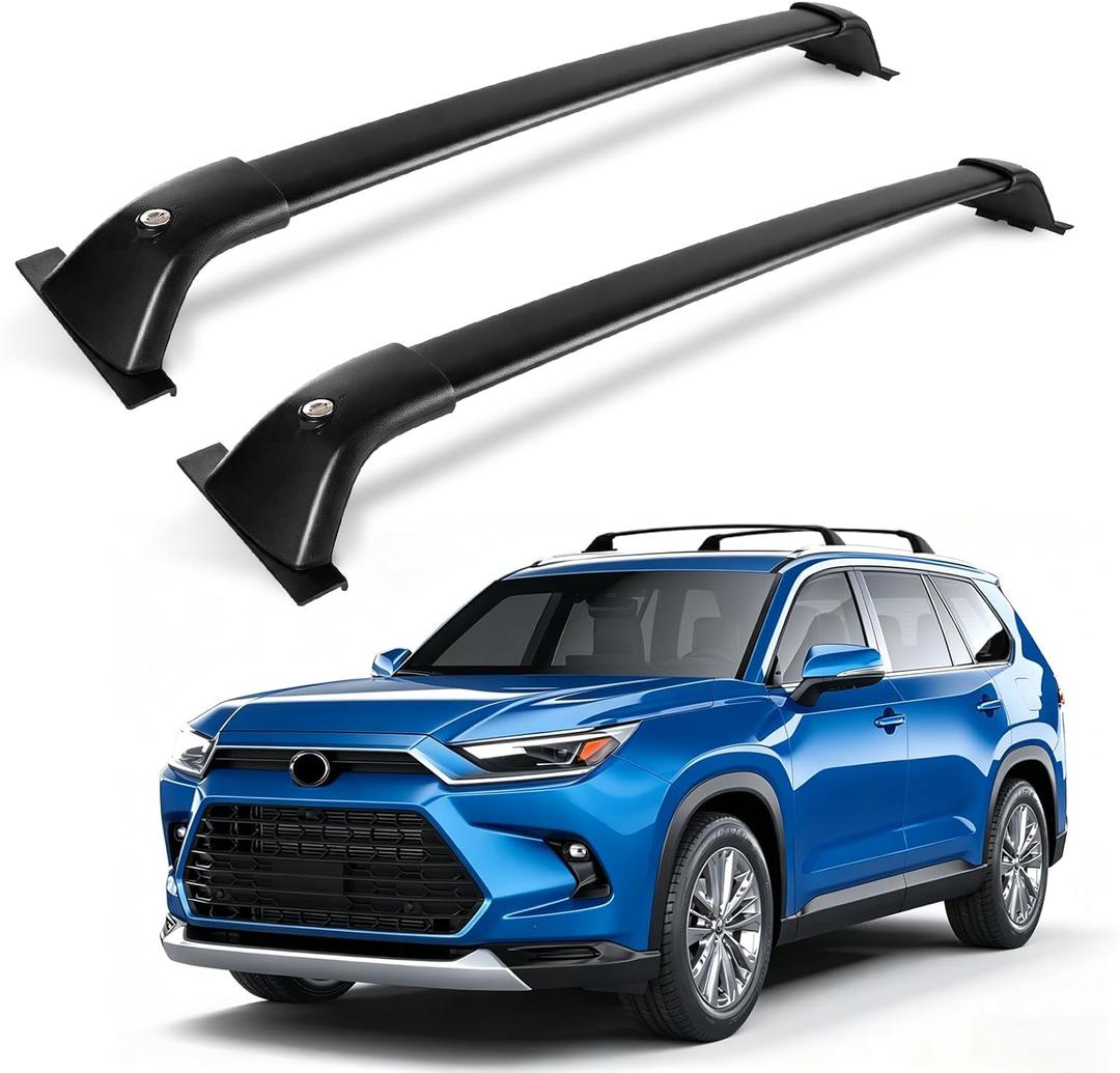 260 LBS Heavy Duty Roof Rack Cross Bars Fit for Toyota Grand Highlander & Lexus TX 2024 2025 2026(with Factory Flush Side Rails), Lockable Aluminum Crossbars for Cargo, Bike, Kayak, Luggage Carrier