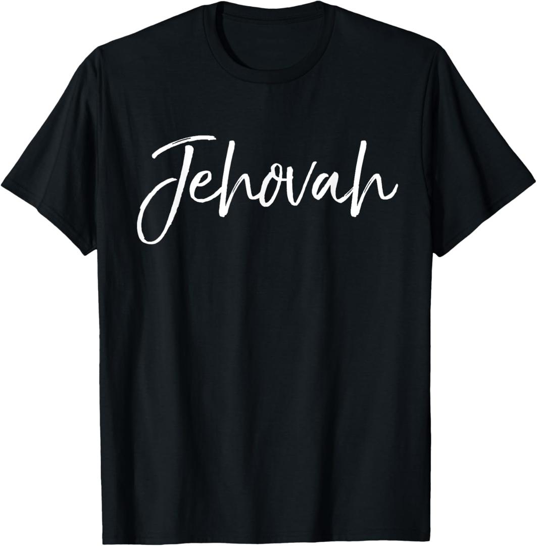 Jehovah Shirt YHWH Yahweh Hebrew Name of God Christian Tee T-Shirt (Small, Black)