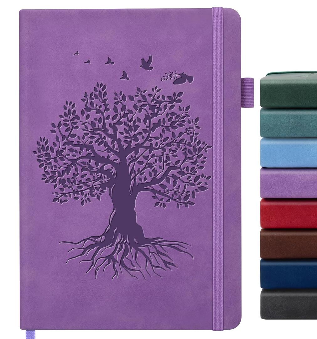 3 Pack Pocket Journaling Notebooks, A6 Small Notebook Total 360 Pages Journaling Notebooks For Note Taking Journals For Writing Mini Note Pads With Pen Holder 100 GSM Thick Paper(3 Purple)