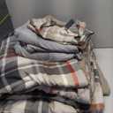 MaiRve Comforter Set Full Size Khaki, Classic Farmhouse Bedding Set Bed in a Bag 7 Pieces, Lightweight All Season Comforter Set with Sheets, Pillowcases & Shams