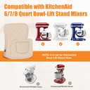 Stand Mixer Cover Compatible with KitchenAid 6/7/8 Quart Bowl-Lift Mixer, Quilted Waterproof Appliance Dust Protector with Storage Pocket(Gery)
