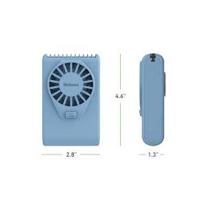 Holmes 4” Necklace Fan – Hands-Free, Battery Powered, Strong Breeze, Compact & Portable, Blue