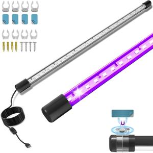 2 Pack 15W Black Light Bar Light, Black Lights Party Supplies for Halloween Glow Fluorescent Party, Display Magnetic