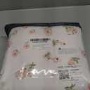 Nayoroom Pink Floral Duvet Cover Queen Size Reversible Green Botanical Leaf Printed on White Spring Comforter Cover 3Pcs Soft Microfiber Aesthetic Cottagecore Bedding Set Gift for Women Girls