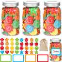 249 Pcs Reward Jars for Kids Colorful Classroom Coin Jars for Behavioral Rewards 225 Pcs Wooden Slices 20 Pcs Name Tags 1 Pcs Storage Bag Classroom Incentive Behavior Tools for Back to School Student