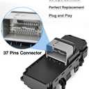 Master Window Switch Driver Side Replacement for 2013 2014 2015 2016 2017 Honda Accord EX EX-L Touring, Main Power Window Control Switch Replaces OE 35750-T2A-A01, 35750-T2A-A11