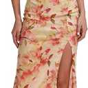 Women's 2026 Floral Cami Dress Sleeveless Cocktail Party Spaghetti Strap Wedding Guest Long Maxi Dresses (US, Alpha, Small, Regular, Regular, Red Floral Print)