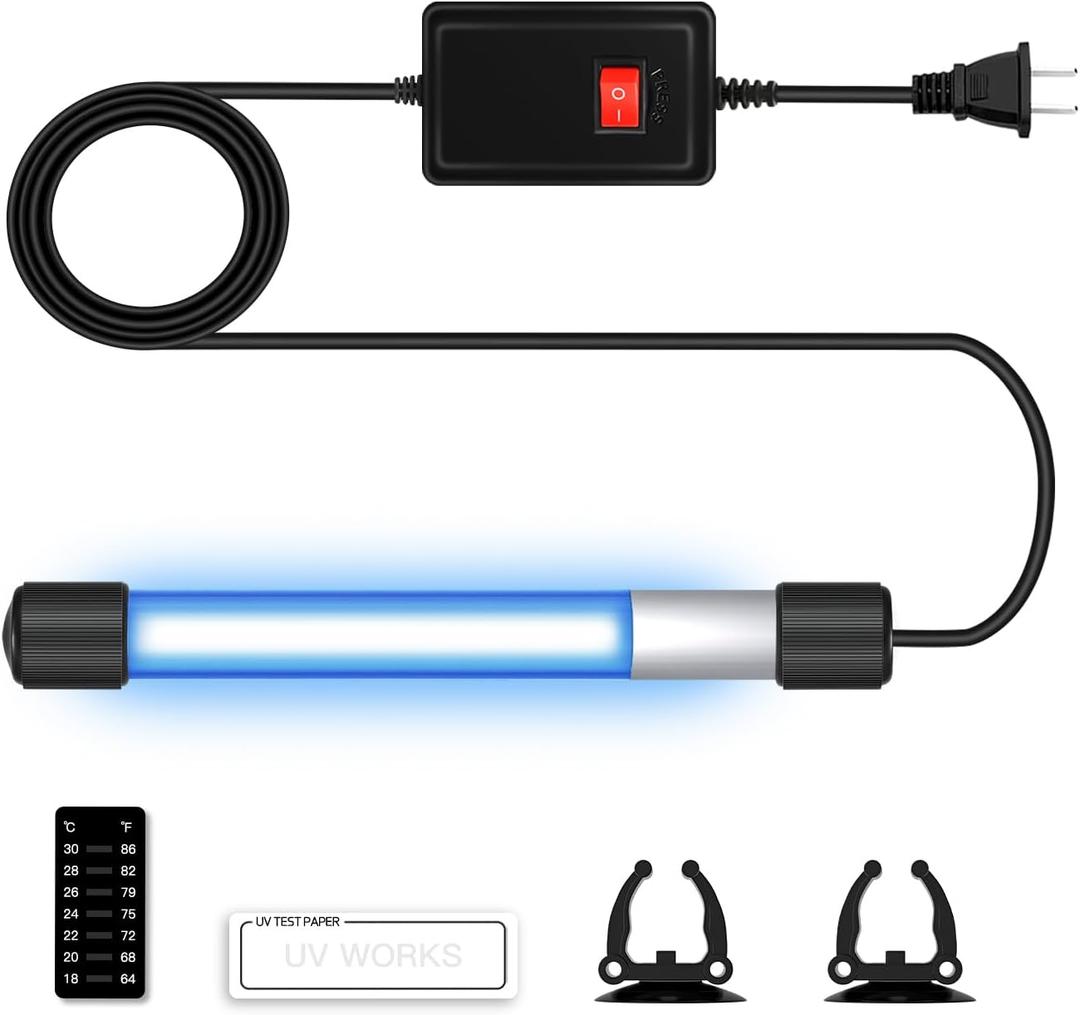 U-V Aquarium Clean Light Algae Removal LED Light Waterproof for Fish Tank Pond Aquarium (11W)