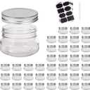 Accguan Mini Mason Jars,glass jar 5OZ With Lids（Silver,Ideal for Jam,Honey,Wedding Favors,Shower Favors,40 PACK
