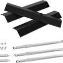 Grill Parts for Oklahoma Joe's Longhorn Combo 3 Burner Charcoal/Gas Smoker 15202029 18202083 16202046 14201767, Heat Plate and Burner Kit for Oklahoma Joes Grill Parts