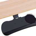 Under Desk Keyboard Tray, 27" x 11" Tray, 17.75" Track, One Knob Control, Undermount Sliding Computer Keyboard with Wrist Rest, Adjustable Height and 15 Tilt