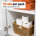 Amazon Basics 1000 Sheet 1-Ply Bath Tissue, 48 Rolls (4 Packs of 12), Septic Safe