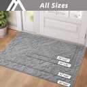 COSY HOMEER Door Mat 24x36,Absorbent Dirt Trapper Entryway Rugs,Non-Slip Welcome Mat,Washable Entry Rugs,Low Pile Doormat for Front Back Door,Wet Shoes & Paws,Grey
