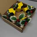 Suncalla Green Monster Christmas Crown Christmas Red and Green Glittering Polka Dot Crown Ornament with Berry Cosplay Xmas Headpiece for Halloween