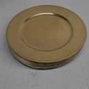 MAONAME Gold Charger Plates Set of 12, 13" Plastic Plate Charger with Beaded Rim, Electroplated Chargers for Dinner Plates, Round Chargers for Table Setting, Wedding Decor