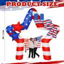 8ft 4th of July Inflatable Arch 250th Anniversary Outdoor Decoration Patriotic Independence Day Blow up USA Red White and Blue Star Arch with LED Light for Memorial Day Party Yard Decor