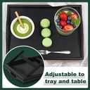 Bamboo Breakfast Tray Table with Folding Legs for Bed Table Sofa - Eating & Laptop Tray Bamboo with Folding Legs (Black)