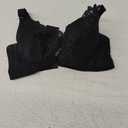 CAHL&FAUO Push Up Bra for Women Plus Size Lace Brassiere Wide Back Underwire Bra 36/80 Black