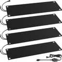 4 Pcs Heated Snow Melting Mats,10 x 30 in No-Slip Rubber Heated Outdoor Mats,Snow and Ice Melting Mats for Winter Outdoor Stairs,Steps,Doorways,Walkways,Driveway,2 in/h Melting Speed