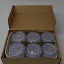 Set of 6 Small Glass Storage Containers, 7 oz Food Containers with No-Spill Lids, Thick Glass Jars for Meal Prep, Babys Snacks, Leftovers and Sauces, Dishwasher & Microwave Safe