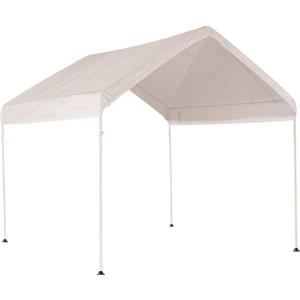 ShelterLogic 10' x 10' MaxAP Canopy Series Compact Outdoor Easy to Assemble Steel Metal Frame Canopy with 50+ UPF Sun Protection and Waterproof Cover, White, 23521, Style: 4-Leg Canopy