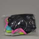 popvil Women's One Piece 2025 Tummy Control Swimsuits Neon Color Block Swimwear Deep V Neck Slimming Bathing Suit (Black & blue) S