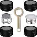 4PCS 2.2 GPM Faucet Aerator, 2 Pack Aeration Filter Replacement Parts With Brass Housing 15/16 Inch 24mm Male Thread Aerator Faucet Filter With Gasket For Kitchen And Bathroom (Black)