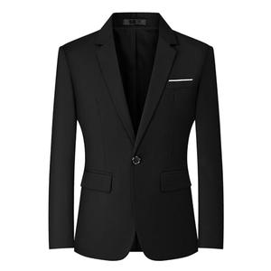 Mylldey Men's Blazers Slim Fit Business Casual Suit Men Sport Coat One Button Travel Blazer Lightweight Suit Jacket (Black-L)