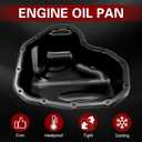 Engine Oil Pan Sump with Drain Plug, Compatible with 2009-2017 Toyota RAV4, 2011-2017 Scion tC, L4 2.5L, Replace# 12101-0V030, 121010V040