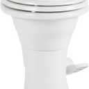 Dometic 310 Standard Toilet - White, Round Shape, Lightweight and Efficient with Pressure-Enhanced PowerFlush and Slow Close Seat Cover - Perfect for Modern RVs (302310081)