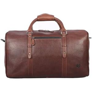 Leather Duffel Bag for Men & Women Travel, Weekend, Overnight, Gym Bag, Brown