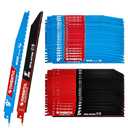 50 Pack 9 Inch Reciprocating Saw Blade Set, Metal and Wood Cutting, Bi-Metal Sawzall Blades, 14/18 TPI and 6/12 TPI