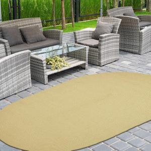 Superior Indoor/Outdoor Area Rug, Reversible Braided Floor Decor for Living Room, Kitchen, Patio, Front Porch, Modern Boho Farmhouse Rugs, Hardwood, Bedroom Accessories, 4' x 6', Cream
