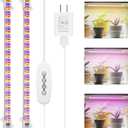 Grow Lights for Indoor Plants Full Spectrum, Grow Light Strips with Auto Timer 3/6/12 H, Plant Lights with Red Blue White LEDs, 3 Lighting Modes,5 Dimmable Levels, 2 Packs,Updated Controller (Mix)