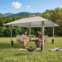Pop Up Canopy Tent 13x13 FT, Outdoor Easy Setup Gazebo with Wheeled Carry Bag, Heavy Duty Outside Shelter with UV-Resistant Top, Portable Instant Sun Shade for Garden Camping Events, Khaki