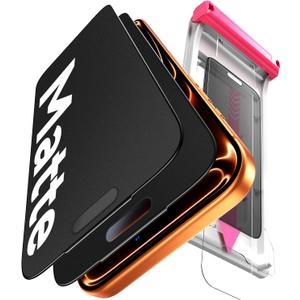 Hoerrye Matte Privacy Screen Protector for iPhone 17 Pro Max - [Anti-Glare & Anti-Fingerprint] [24 Anti Spy] [Smooth as Silk] 9H+ Tempered Glass With Auto Fit Box Zero Bubble,2 Pack