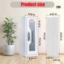 Steel Fire Extinguisher Cabinet, Magnetic Door with Acrylic Window Holds 2.5/5/10 LB Extinguisher & First Aid Kit, Semi-Recessed & Wall Mount Cabinet for Indoor/Outdoor (1PCS, White) (1, White), 9.92" W x 23.07" H x 6.61" D