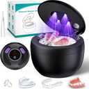 Upgraded Ultrasonic Retainer Cleaner Machine, 45kHz Ultrasonic Dentures Cleaner for Night Guards, Braces, Aligner, Toothbrush, Jewelry and More, 200ML Capacity, Black1