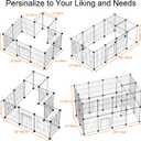 HOMIDEC Pet Playpen,Small Animals Cage DIY Wire Portable Yard Fence with Door for Indoor/Outdoor Use,Puppies,Kitties,Bunny,Turtle 48" x 24" x 16"