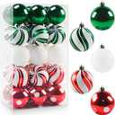 Christmas Balls Ornaments for Xmas Tree- 30Pcs Shatterproof Christmas Tree Decorations, 2.36" Hanging Balls Muti-Color Christmas Ball Ornaments Set for Holiday Party Decoration Perfect Super Bulbs