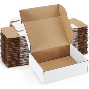 Shipping Boxes 7x5x2 inches White Small Mailing Boxes 25 Pack Cardboard Corrugated Box Mailers