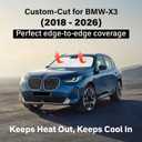 EcoNour Windshield Sunshade Compatible for BMW X3 2018-2024, 2025, 2026 Including sDrive30i, xDrive30i, M40i, and Hybrid Trims, Sun Visor for Front Window Sun Shade Cover, Car Accessories