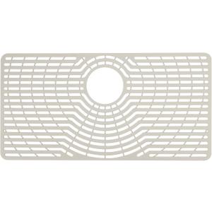 Silicone Sink Protector 28"x14" Rear Drain Hole, Heat Resistant Easy Clean Non-slip Silicone Kitchens Sinks Mat for Bottom of Stainless Steel Porcelain Sink, Folding Farmhouse Rear Drain Sink Mats