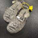 Toddler Sandals Jelly Shoes Girls Unisex Boy Flat Retro Slides Clear Kids Water Slippers Slingback Summer Beach Size 26 Adjustable Buckle Glitter Dress Soft